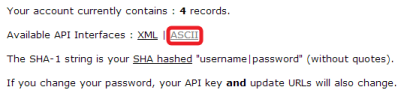 FreeDNS ASCII API