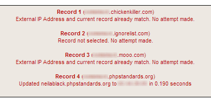 FreeDNS Manager Update Status