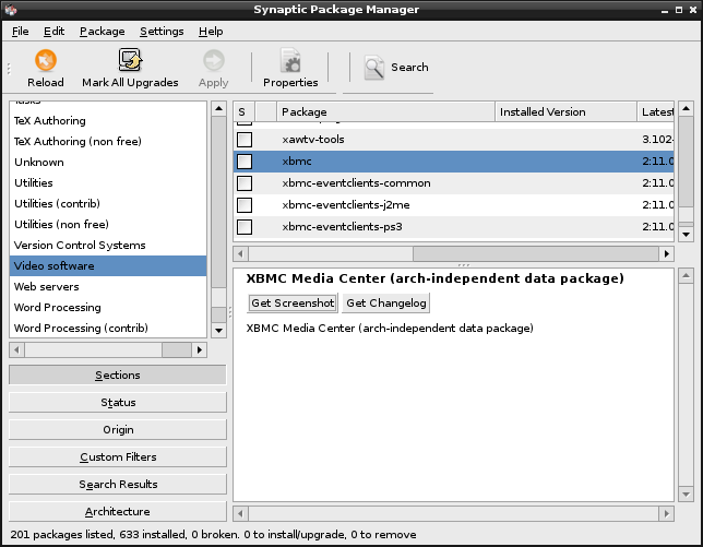 Synaptic GUI