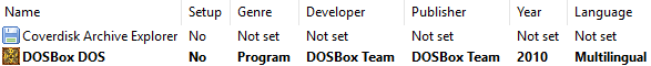 Saved DOSBox Profile in D-Fend